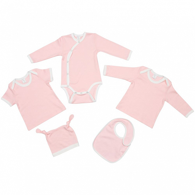 Шапочка детская Baby Prime, розовая с молочно-белым с логотипом  заказать по выгодной цене в кибермаркете AvroraStore