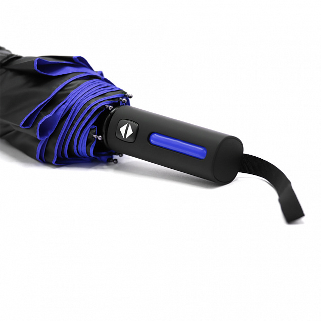 Автоматический противоштормовой складной зонт Sherp - Синий HH с логотипом  заказать по выгодной цене в кибермаркете AvroraStore