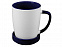 Кружка с универсальной подставкой Мак-Кинни  320мл, белый/синий с логотипом  заказать по выгодной цене в кибермаркете AvroraStore
