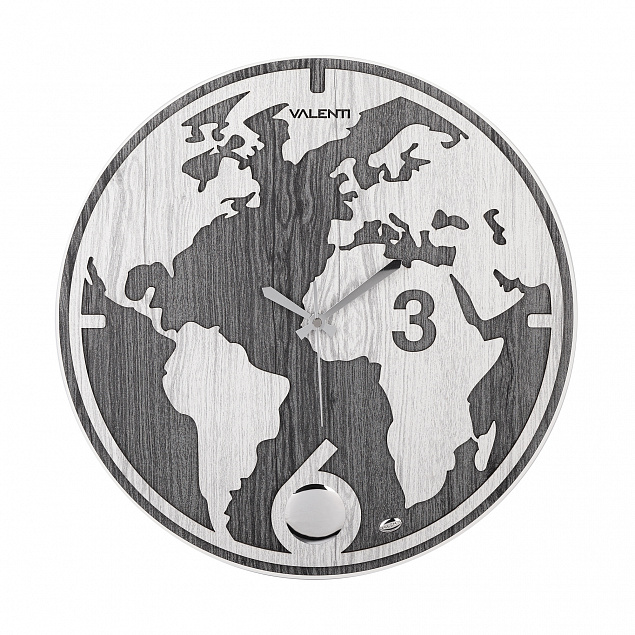 Часы настенные Карта мира с логотипом  заказать по выгодной цене в кибермаркете AvroraStore
