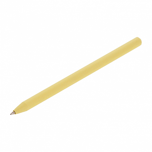 Эко ручка, желтая с логотипом  заказать по выгодной цене в кибермаркете AvroraStore