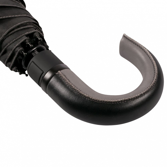 Складной зонт Etna, черный с логотипом  заказать по выгодной цене в кибермаркете AvroraStore