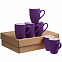 Набор кружек Good Morning c покрытием софт-тач, фиолетовый с логотипом  заказать по выгодной цене в кибермаркете AvroraStore
