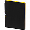 Ежедневник Flexpen Black, недатированный, черный с желтым с логотипом  заказать по выгодной цене в кибермаркете AvroraStore
