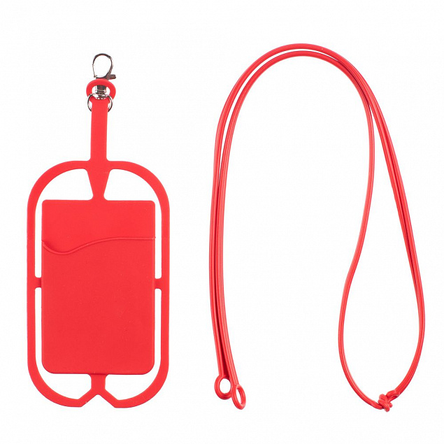 Чехол для карты на телефон Nicolaus, красный с логотипом  заказать по выгодной цене в кибермаркете AvroraStore