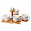 Набор "Ксю":чайная пара (4шт) и чайная ложка (4шт) с подставкой в подарочной упаковке с логотипом  заказать по выгодной цене в кибермаркете AvroraStore