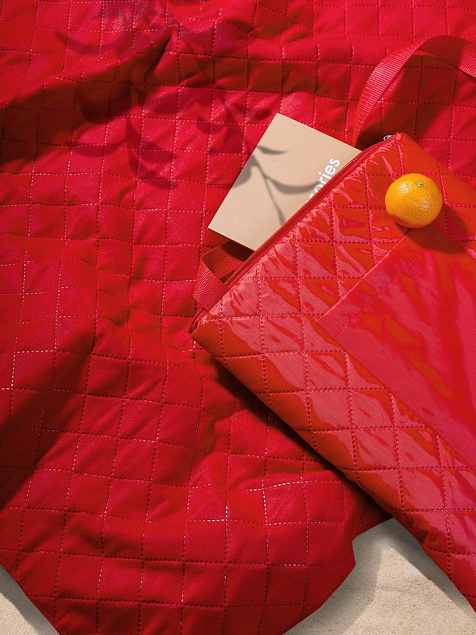 Плед для пикника Soft & Dry, темно-красный с логотипом  заказать по выгодной цене в кибермаркете AvroraStore