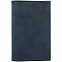 Обложка для паспорта Nubuk, синяя с логотипом  заказать по выгодной цене в кибермаркете AvroraStore