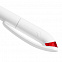 Ручка шариковая Beo Sport, белая с красным с логотипом  заказать по выгодной цене в кибермаркете AvroraStore