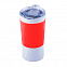 Термокружка вакуумная 'Funny" белая, красная, силикон с логотипом  заказать по выгодной цене в кибермаркете AvroraStore