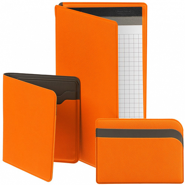 Блокнот Dual, оранжевый с логотипом  заказать по выгодной цене в кибермаркете AvroraStore