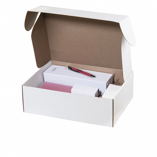 Подарочный набор Portobello красный в большой универсальной подарочной коробке (Спортбутылка, Ежедневник недат А5, Power bank, Ручка, Флешка) с логотипом  заказать по выгодной цене в кибермаркете AvroraStore