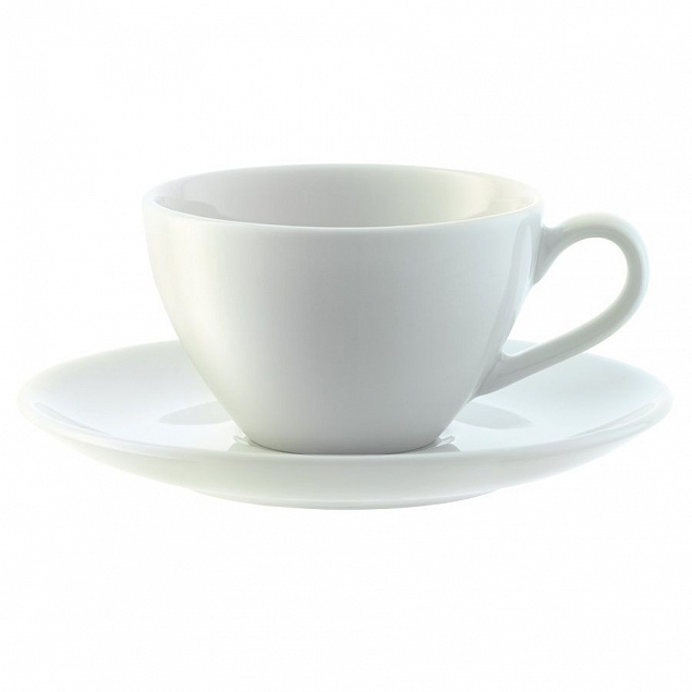 Набор кофейных пар Dine, белый с логотипом  заказать по выгодной цене в кибермаркете AvroraStore