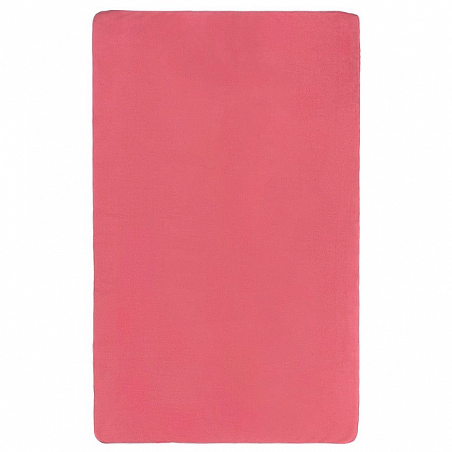 Флисовый плед Warm&Peace, розовый (коралловый) с логотипом  заказать по выгодной цене в кибермаркете AvroraStore