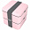 Ланчбокс MB Square, розовый с логотипом  заказать по выгодной цене в кибермаркете AvroraStore