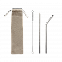Набор многоразовых трубочек Оnlycofer white (стальной) с логотипом  заказать по выгодной цене в кибермаркете AvroraStore