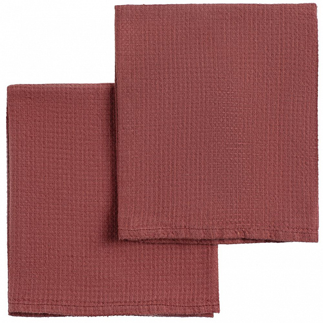Набор полотенец Fine Line, красный с логотипом  заказать по выгодной цене в кибермаркете AvroraStore