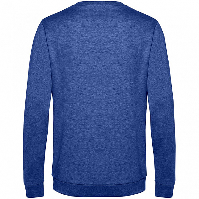Свитшот унисекс Set In, ярко-синий меланж с логотипом  заказать по выгодной цене в кибермаркете AvroraStore