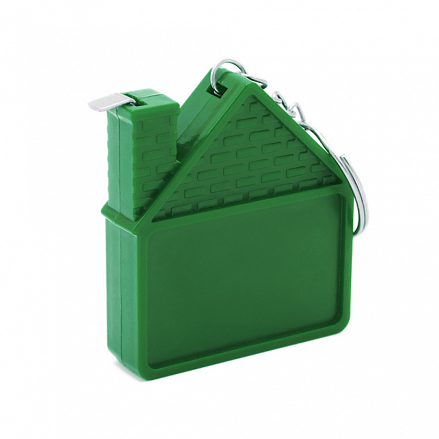 Брелок-рулетка Home - Зеленый FF с логотипом  заказать по выгодной цене в кибермаркете AvroraStore