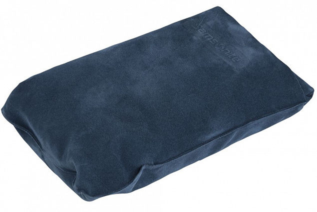 Надувная подушка под шею Comfort Travelling, синяя с логотипом  заказать по выгодной цене в кибермаркете AvroraStore