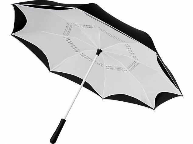 Зонт-трость Yoon с обратным сложением с логотипом  заказать по выгодной цене в кибермаркете AvroraStore