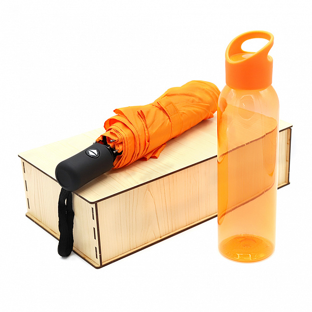 Подарочный набор Rainy, (оранжевый) с логотипом  заказать по выгодной цене в кибермаркете AvroraStore