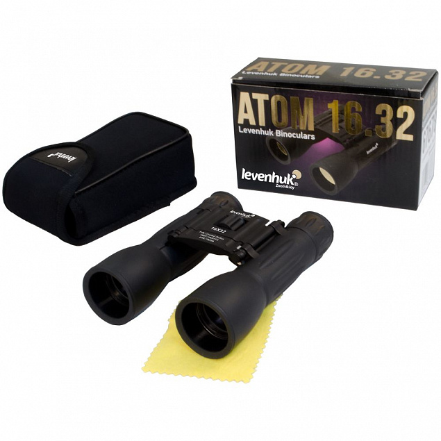 Бинокль Atom 16x, линзы 32 мм с логотипом  заказать по выгодной цене в кибермаркете AvroraStore