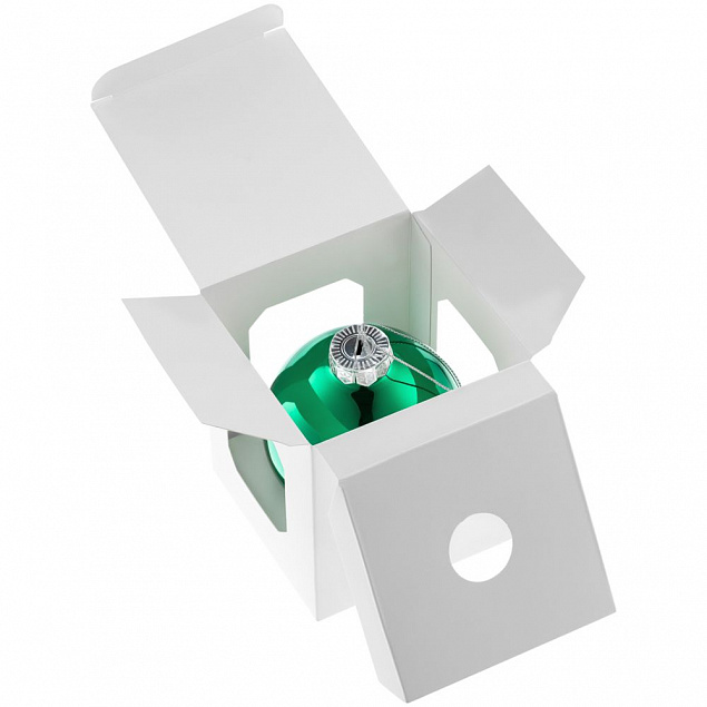 Елочный шар Finery Gloss, 8 см, глянцевый зеленый с логотипом  заказать по выгодной цене в кибермаркете AvroraStore
