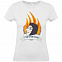 Футболка женская «Глаголом жечь», белая с логотипом  заказать по выгодной цене в кибермаркете AvroraStore