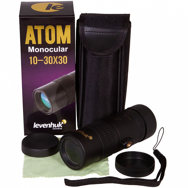 Монокуляр Atom 10-30х, линзы 30 мм с логотипом  заказать по выгодной цене в кибермаркете AvroraStore