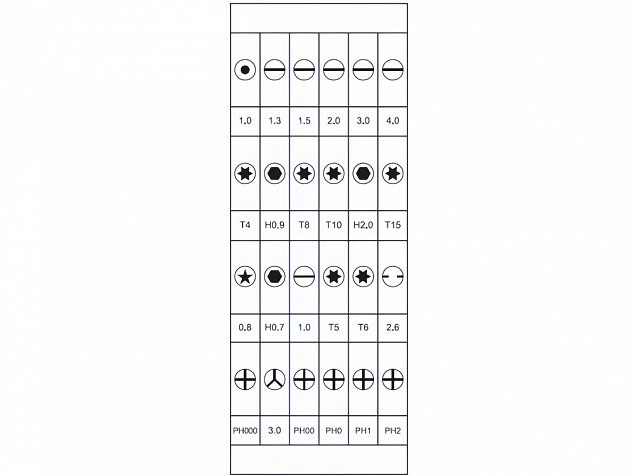 Отвертка с набором из 24 насадок «Bits» с логотипом  заказать по выгодной цене в кибермаркете AvroraStore
