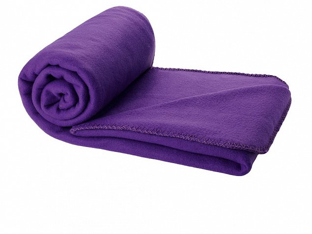 Плед Huggy в чехле, пурпурный с логотипом  заказать по выгодной цене в кибермаркете AvroraStore
