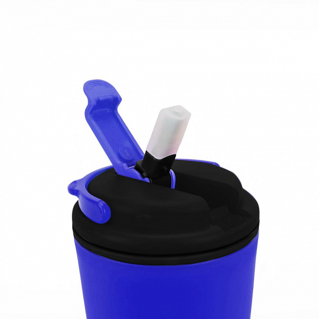 Термостакан Bucket (синий) с логотипом  заказать по выгодной цене в кибермаркете AvroraStore