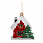 Ёлочная игрушка Домик (красный) с логотипом  заказать по выгодной цене в кибермаркете AvroraStore