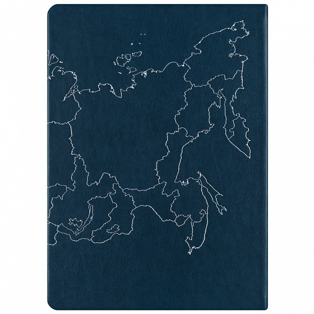 Ежедневник «Открывая Россию», синий с логотипом  заказать по выгодной цене в кибермаркете AvroraStore