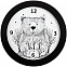 Часы настенные Bear, черные с логотипом  заказать по выгодной цене в кибермаркете AvroraStore