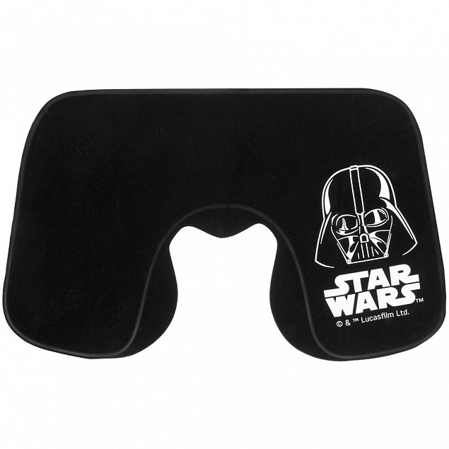 Надувная подушка под шею Darth Vader в чехле, черная с логотипом  заказать по выгодной цене в кибермаркете AvroraStore