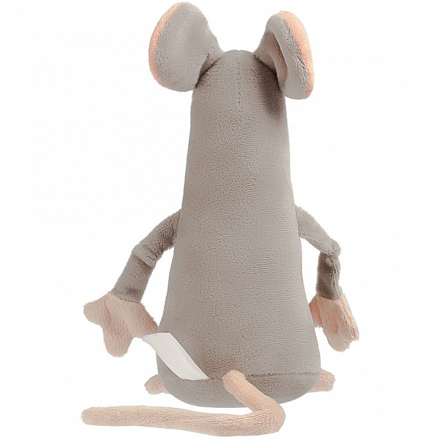 Мягкая игрушка «Мышонок Dude», серо-розовый с логотипом  заказать по выгодной цене в кибермаркете AvroraStore