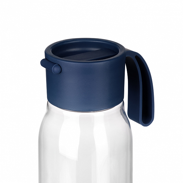 Спортивная бутылка для воды, Step, 550 ml, синяя (ПОД КРУГОВОЙ УФ) с логотипом  заказать по выгодной цене в кибермаркете AvroraStore