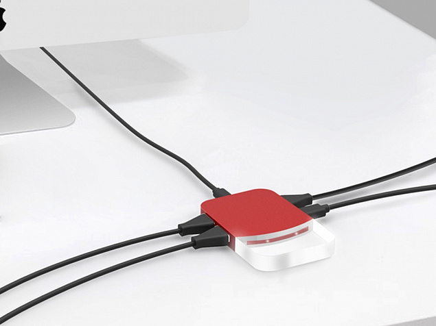 USB хаб «Mini iLO Hub» с логотипом  заказать по выгодной цене в кибермаркете AvroraStore