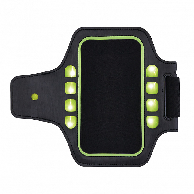 Спортивный чехол для телефона на руку с LED подсветкой с логотипом  заказать по выгодной цене в кибермаркете AvroraStore