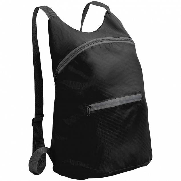 Складной рюкзак Barcelona, черный с логотипом  заказать по выгодной цене в кибермаркете AvroraStore