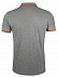 Рубашка поло мужская PASADENA MEN 200 с контрастной отделкой, серый меланж c оранжевым с логотипом  заказать по выгодной цене в кибермаркете AvroraStore