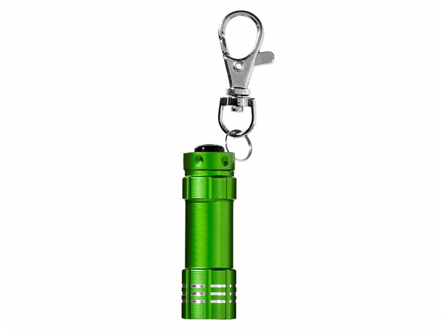Брелок-фонарик Astro, зеленый с логотипом  заказать по выгодной цене в кибермаркете AvroraStore