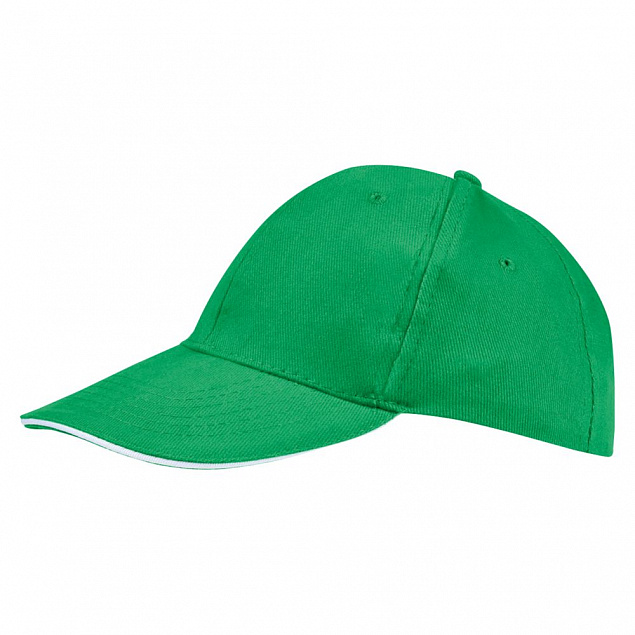 Бейсболка BUFFALO, ярко-зеленая с белым с логотипом  заказать по выгодной цене в кибермаркете AvroraStore