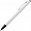 Ручка шариковая Tick, белая с черным с логотипом  заказать по выгодной цене в кибермаркете AvroraStore