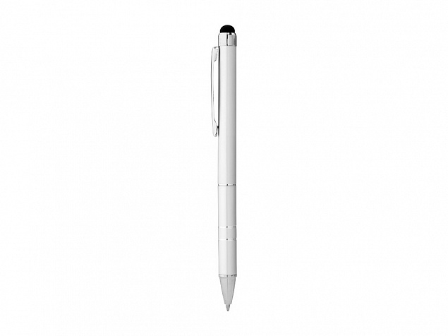 Ручка-стилус шариковая Charleston, серебристый, синие чернила с логотипом  заказать по выгодной цене в кибермаркете AvroraStore