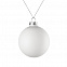 Елочный шар Finery Matt, 8 см, матовый белый с логотипом  заказать по выгодной цене в кибермаркете AvroraStore