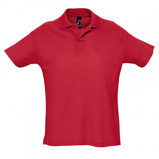 Поло мужское SUMMER II, красный, XS, 100% хлопок, 170 г/м2 с логотипом  заказать по выгодной цене в кибермаркете AvroraStore
