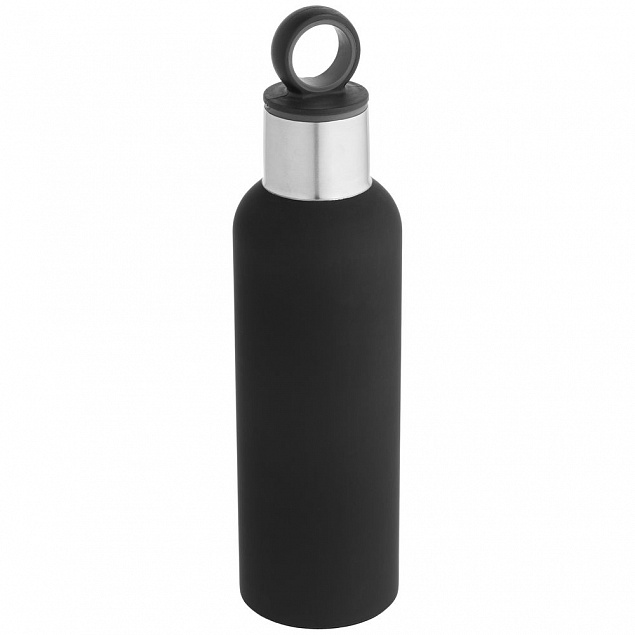 Термобутылка Sherp, черная с логотипом  заказать по выгодной цене в кибермаркете AvroraStore